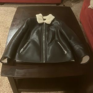 H&M Men’s faux Leather Coat Size M